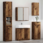 Badezimmermöbel-Set mit Schubladen 5 pcs Altholz Holzwerkstoff