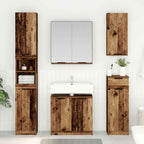 Badezimmermöbel-Set mit Schubladen 5 pcs Altholz Holzwerkstoff