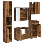 Badezimmermöbel-Set mit Schubladen 5 pcs Altholz Holzwerkstoff