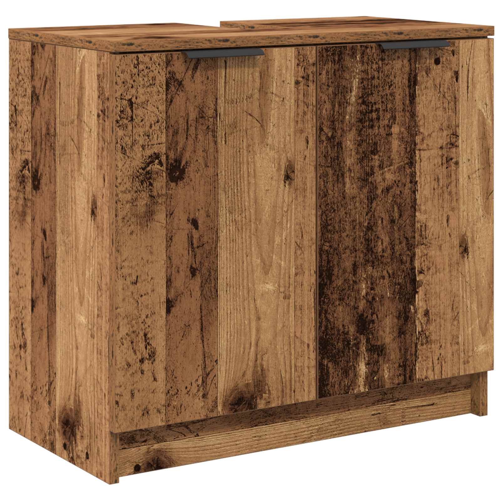 Badezimmermöbel-Set mit Schubladen 4 pcs Altholz Holzwerkstoff