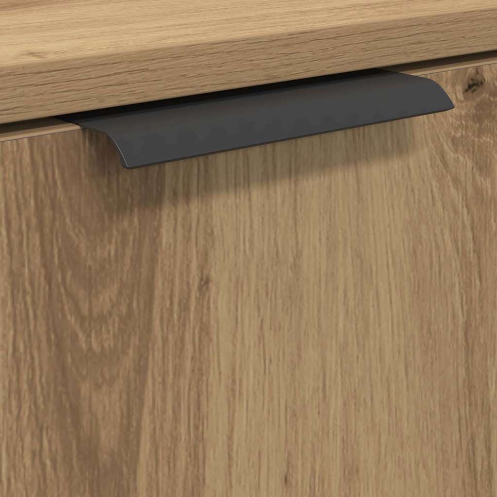 Badezimmerschrank-Set mit Tür 3 pcs Artisan-Eiche Holzwerkstoff