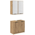 Badezimmerschrank-Set mit Regal Artisan-Eiche Holzwerkstoff