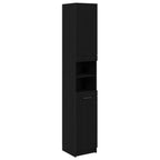 Badezimmermöbel-Set 4 pcs Schwarz Eichen-Optik Holzwerkstoff