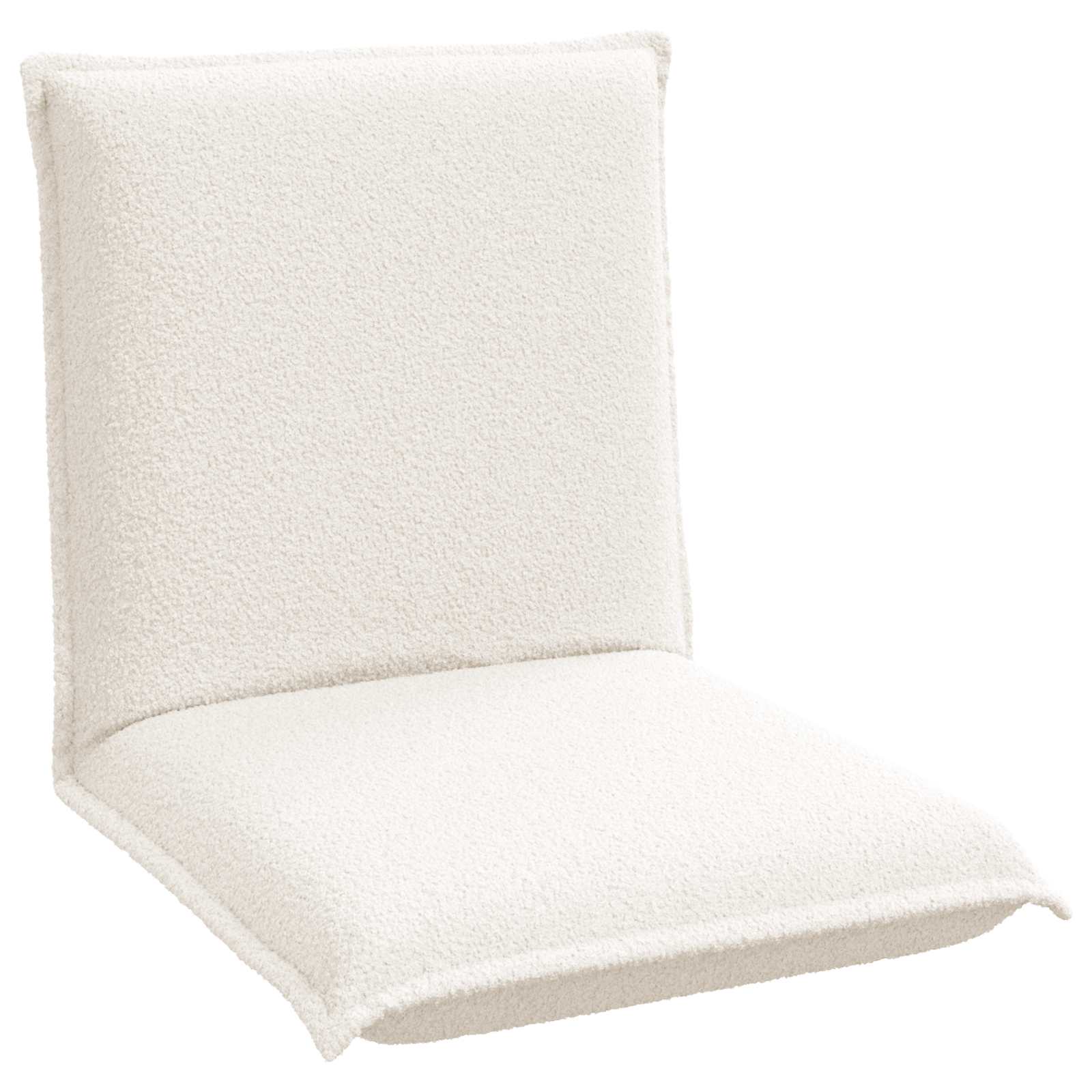 Verstellbarer Fußsessel Creme Schafstoff