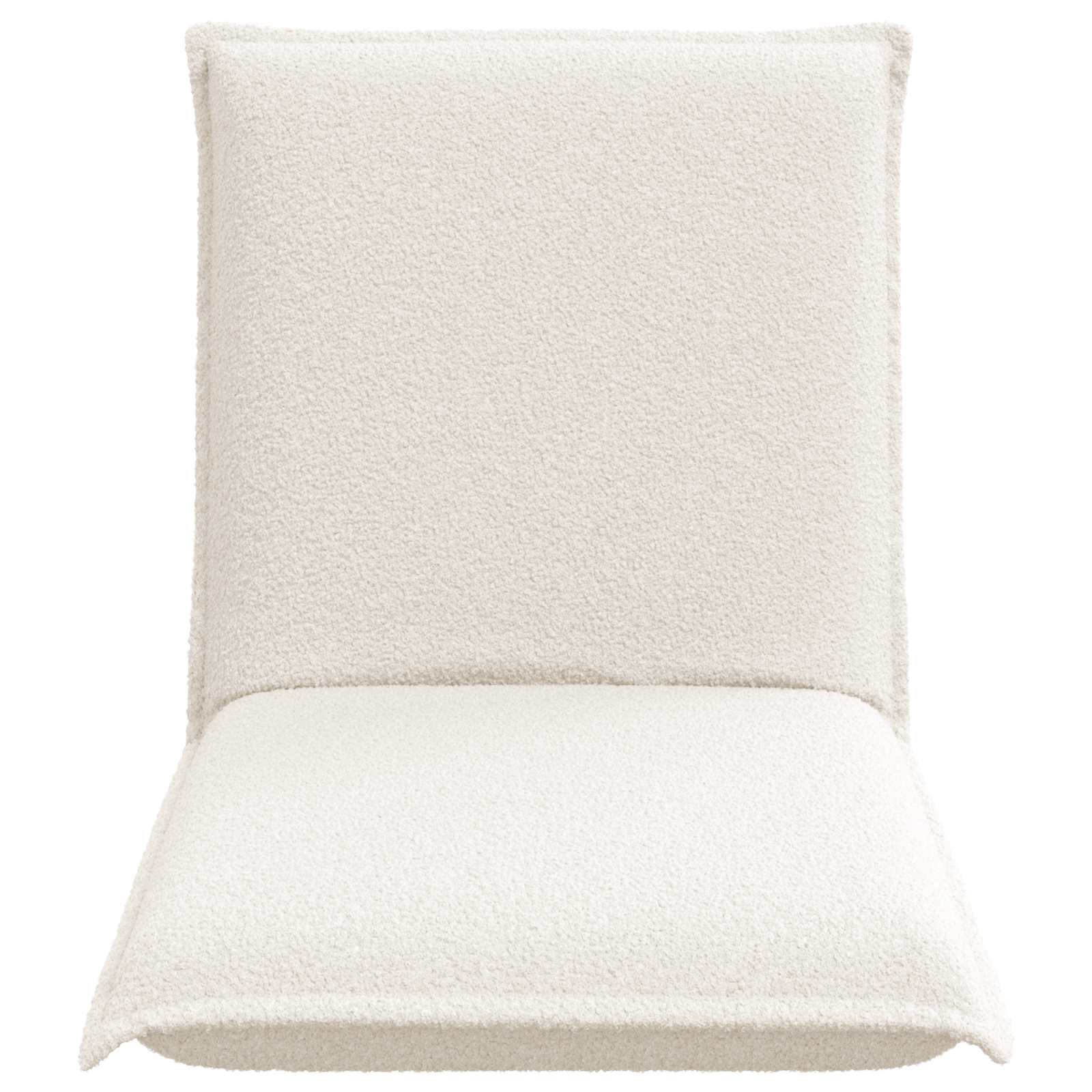 Verstellbarer Fußsessel Creme Schafstoff