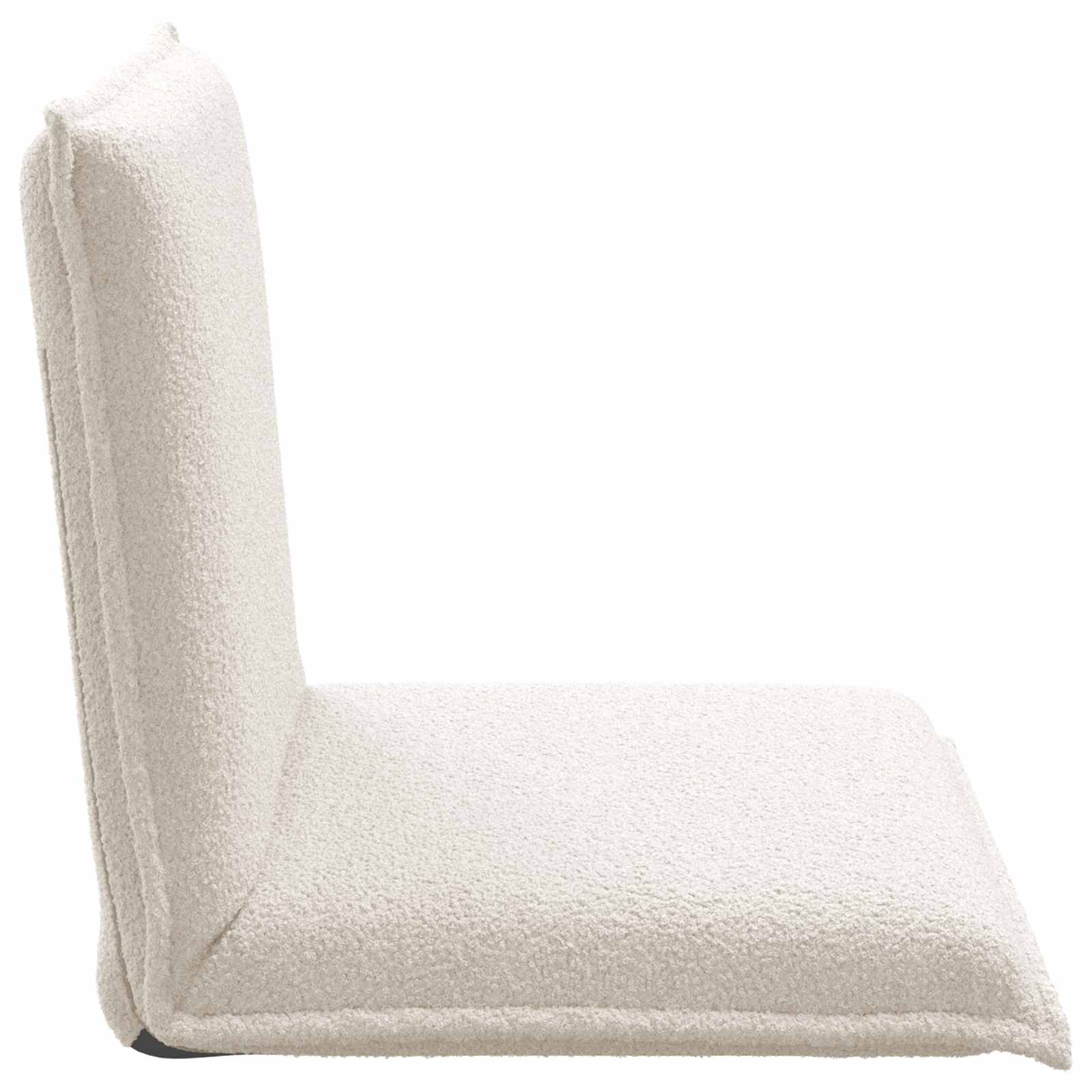 Verstellbarer Fußsessel Creme Schafstoff