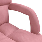 Verstellbarer Fußsessel Rosa Samt