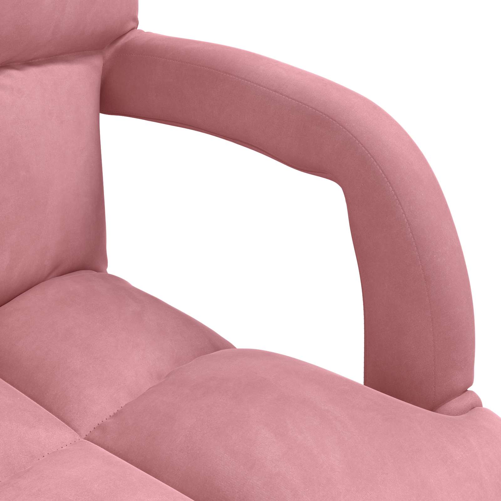 Verstellbarer Fußsessel Rosa Samt