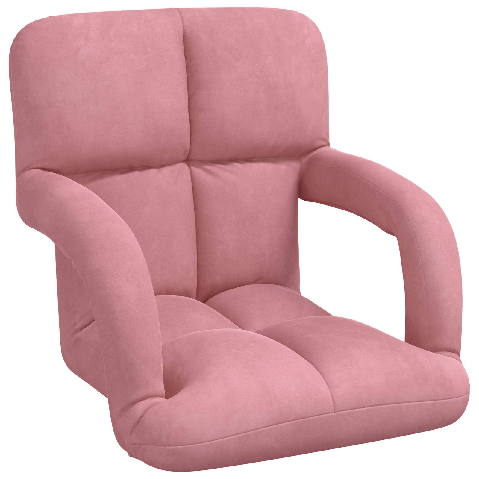 Verstellbarer Fußsessel Rosa Samt