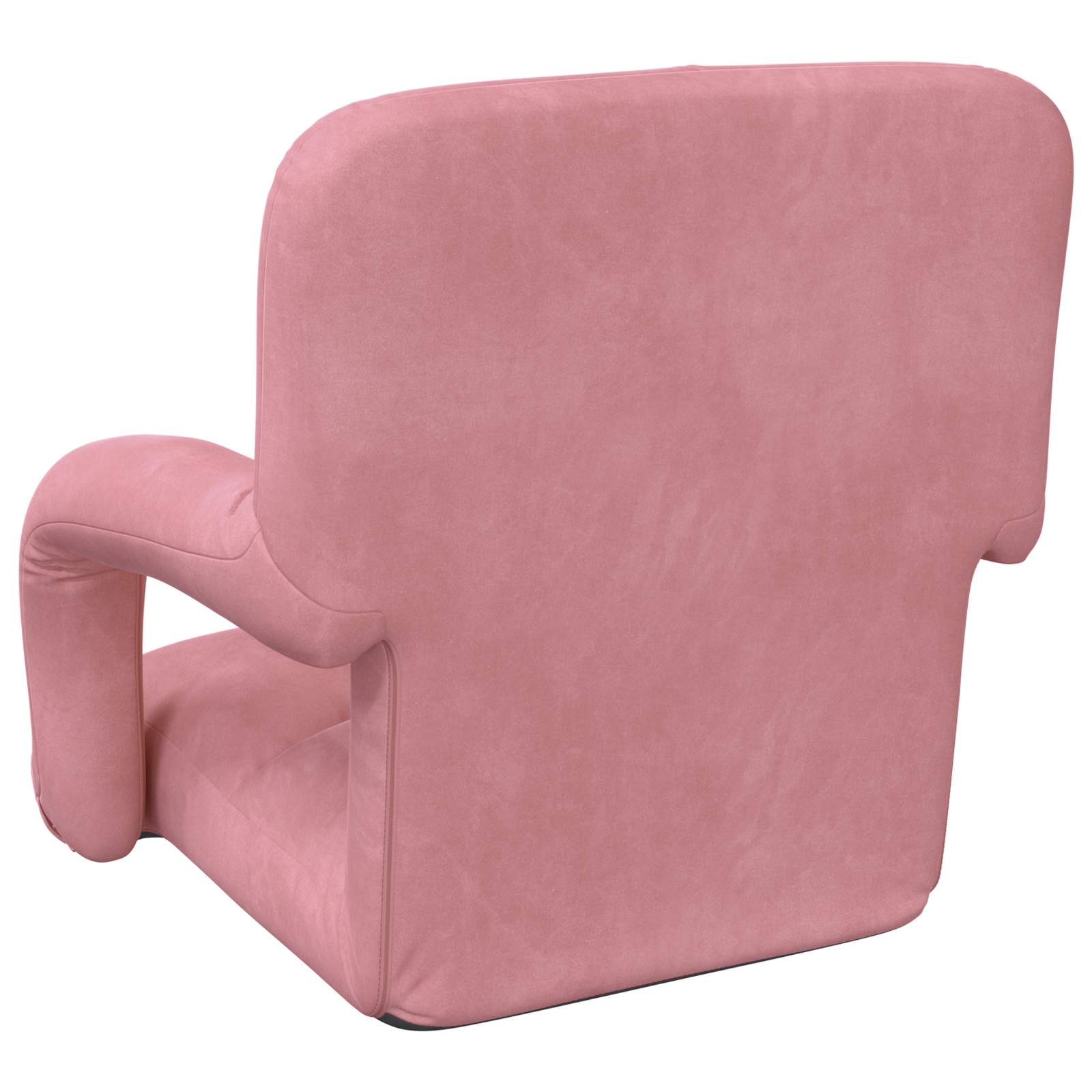 Verstellbarer Fußsessel Rosa Samt