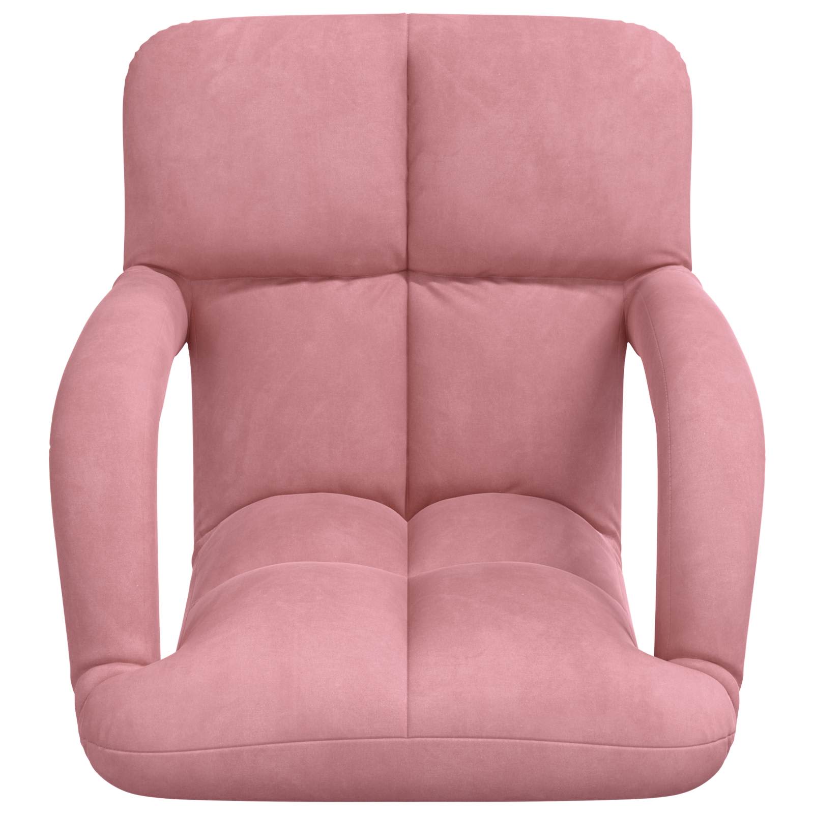 Verstellbarer Fußsessel Rosa Samt