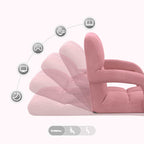 Verstellbarer Fußsessel Rosa Samt