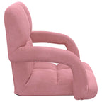 Verstellbarer Fußsessel Rosa Samt