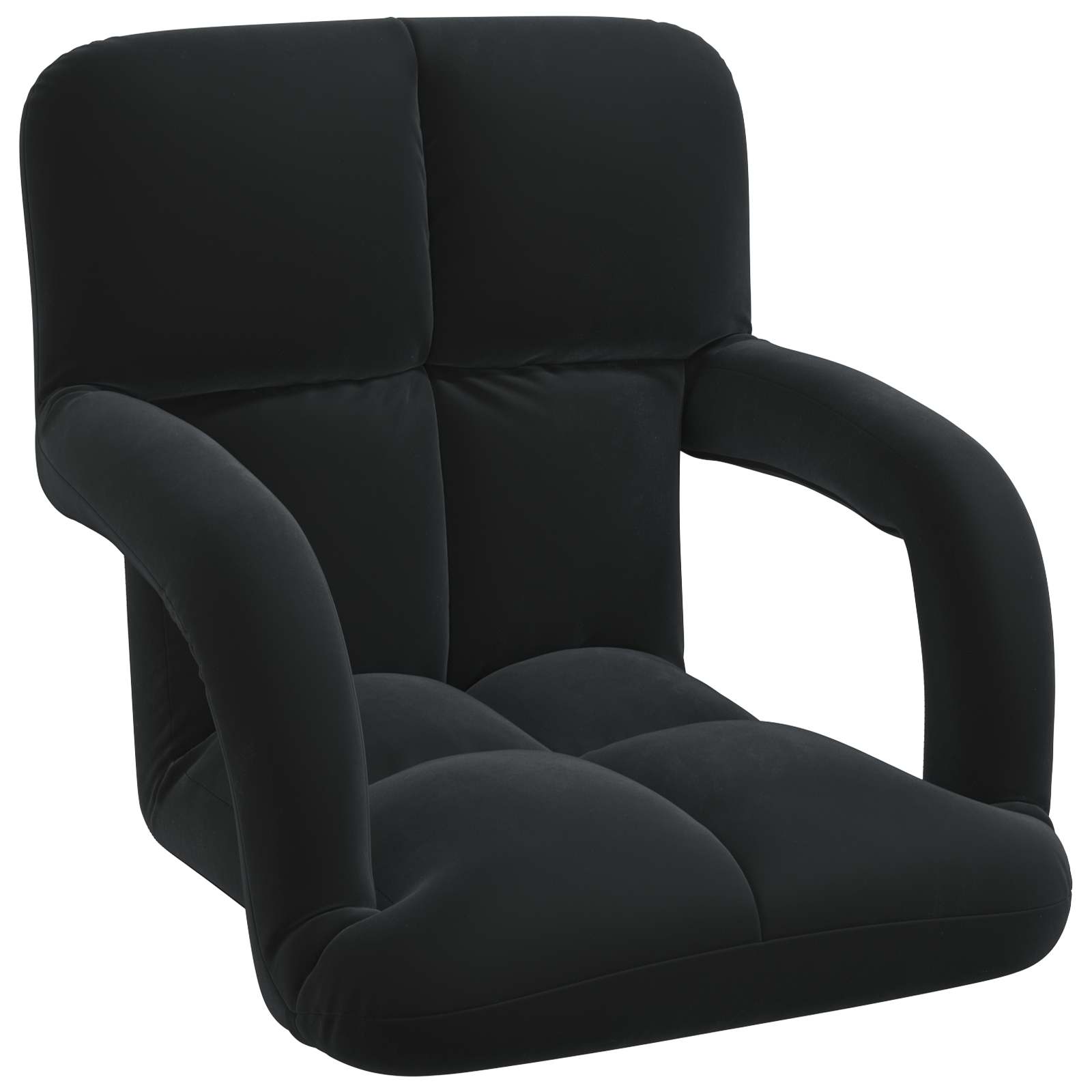 Verstellbarer Fußsessel Schwarz Samt