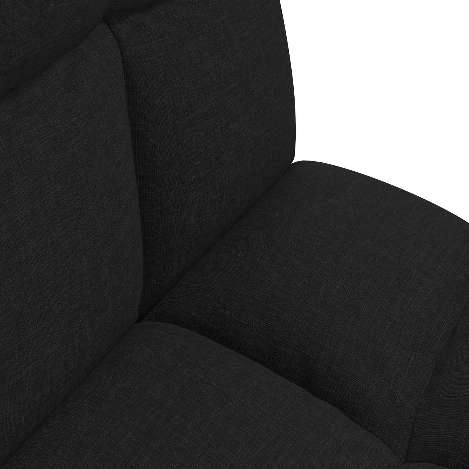 Verstellbarer Fußsessel Schwarz Stoff