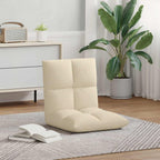 Verstellbarer Fußsessel Creme Stoff