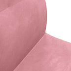Verstellbarer Fußsessel Rosa Samt