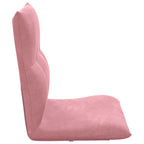 Verstellbarer Fußsessel Rosa Samt