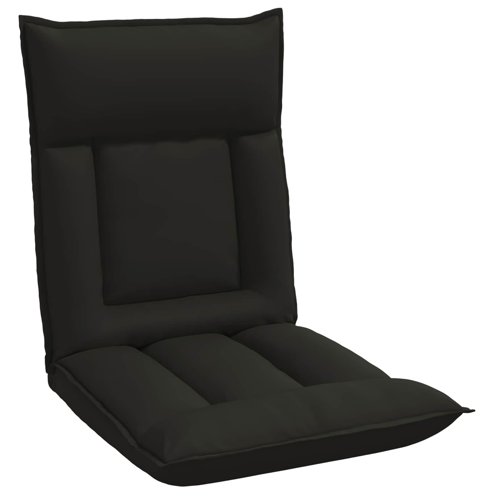 Verstellbarer Fußsessel Schwarz Kunstleder