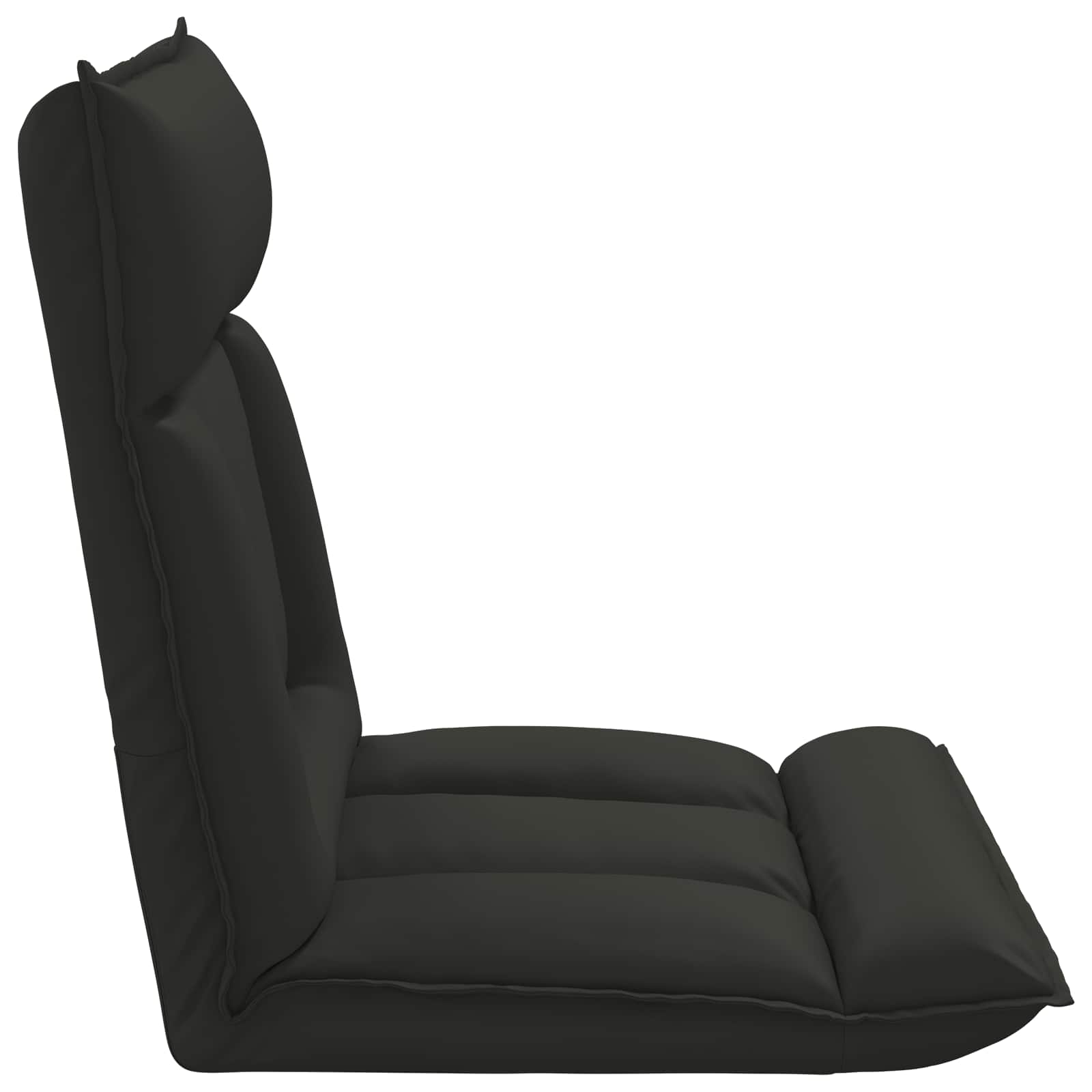 Verstellbarer Fußsessel Schwarz Kunstleder