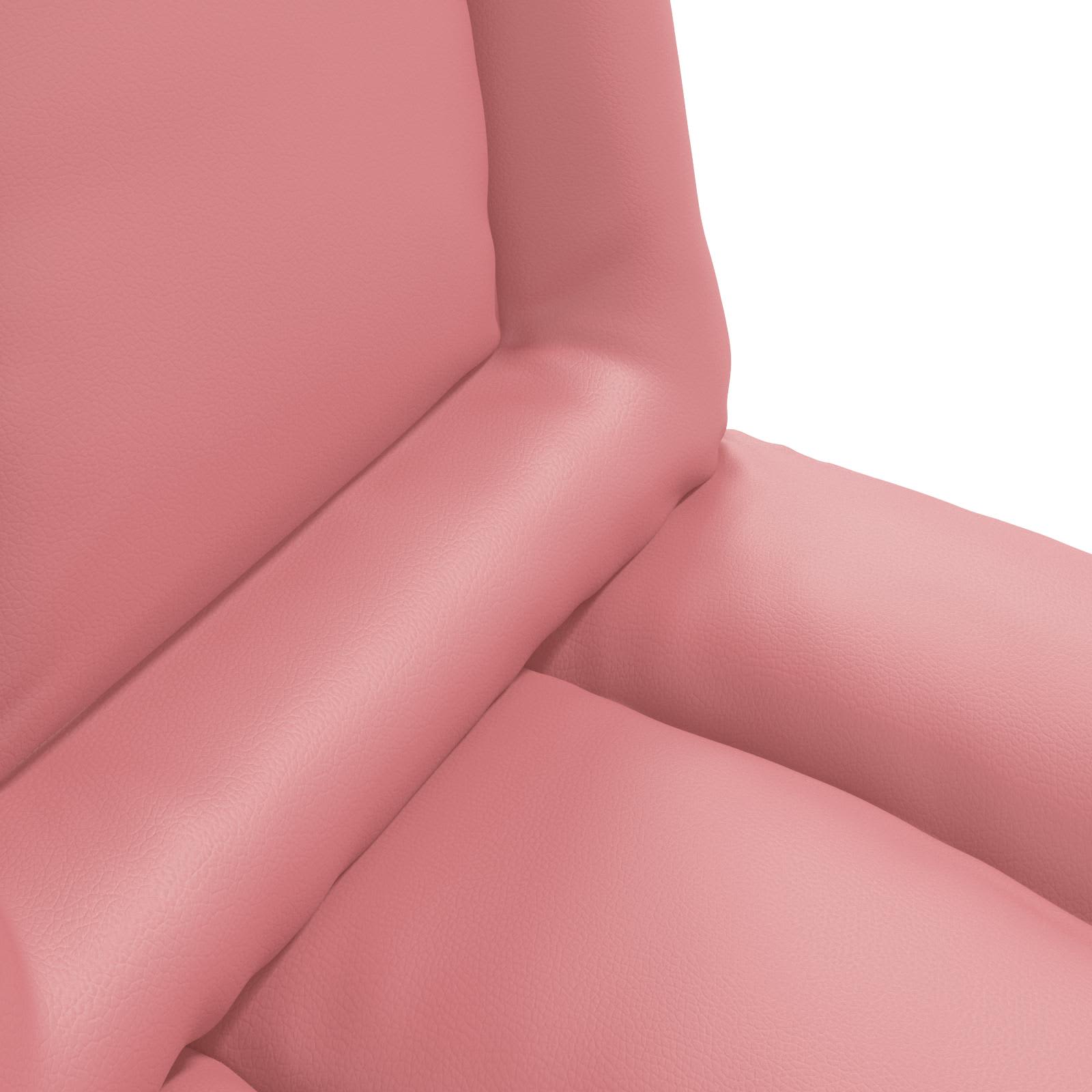 Verstellbarer Fußsessel Rosa Kunstleder
