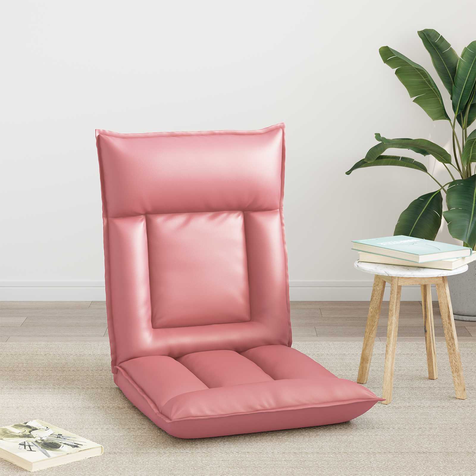 Verstellbarer Fußsessel Rosa Kunstleder