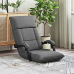 Verstellbarer Fußsessel Dunkelgrau Stoff