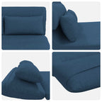 Verstellbarer Fußsessel Blau Stoff