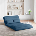 Verstellbarer Fußsessel Blau Stoff