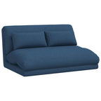 Verstellbarer Fußsessel Blau Stoff