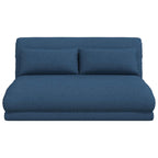 Verstellbarer Fußsessel Blau Stoff