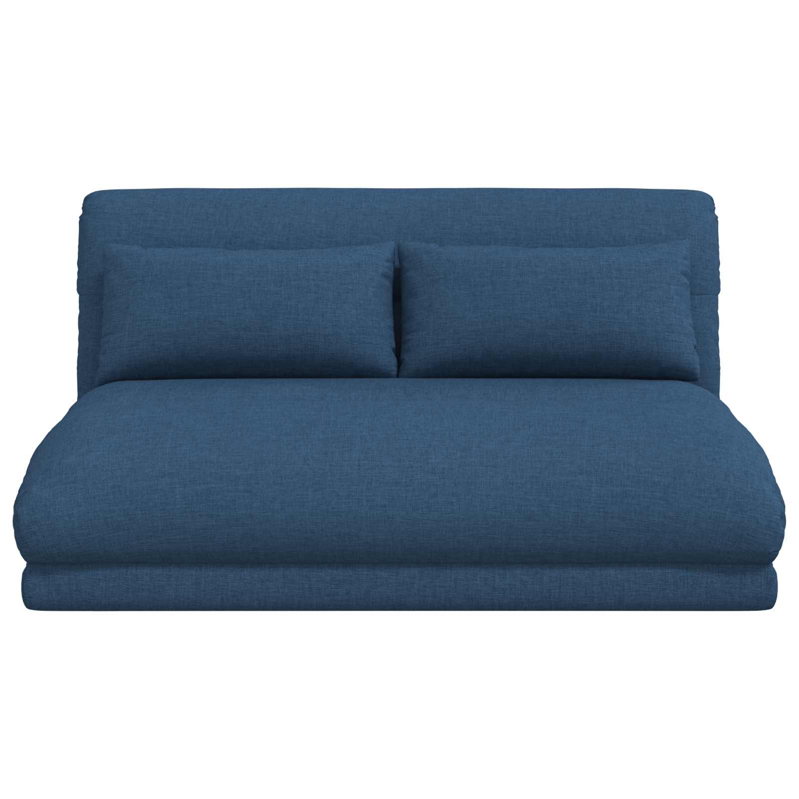 Verstellbarer Fußsessel Blau Stoff