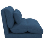 Verstellbarer Fußsessel Blau Stoff
