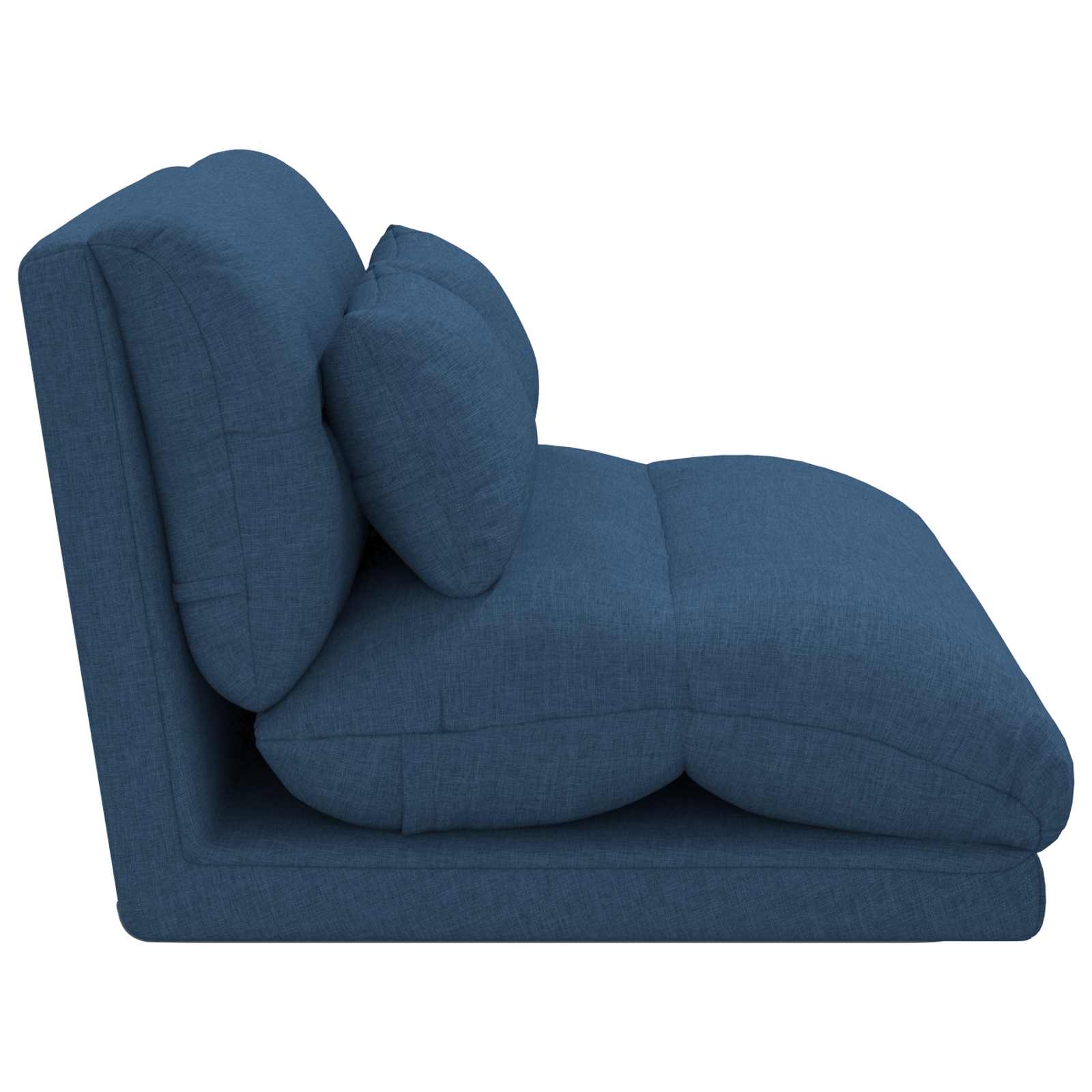 Verstellbarer Fußsessel Blau Stoff