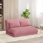 Verstellbarer Fußsessel Rosa Samt