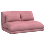 Verstellbarer Fußsessel Rosa Samt