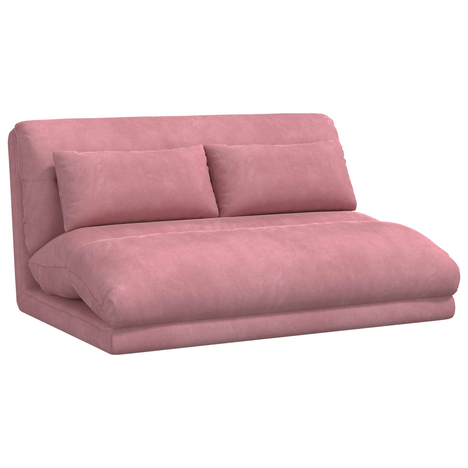 Verstellbarer Fußsessel Rosa Samt