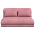 Verstellbarer Fußsessel Rosa Samt