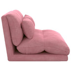 Verstellbarer Fußsessel Rosa Samt