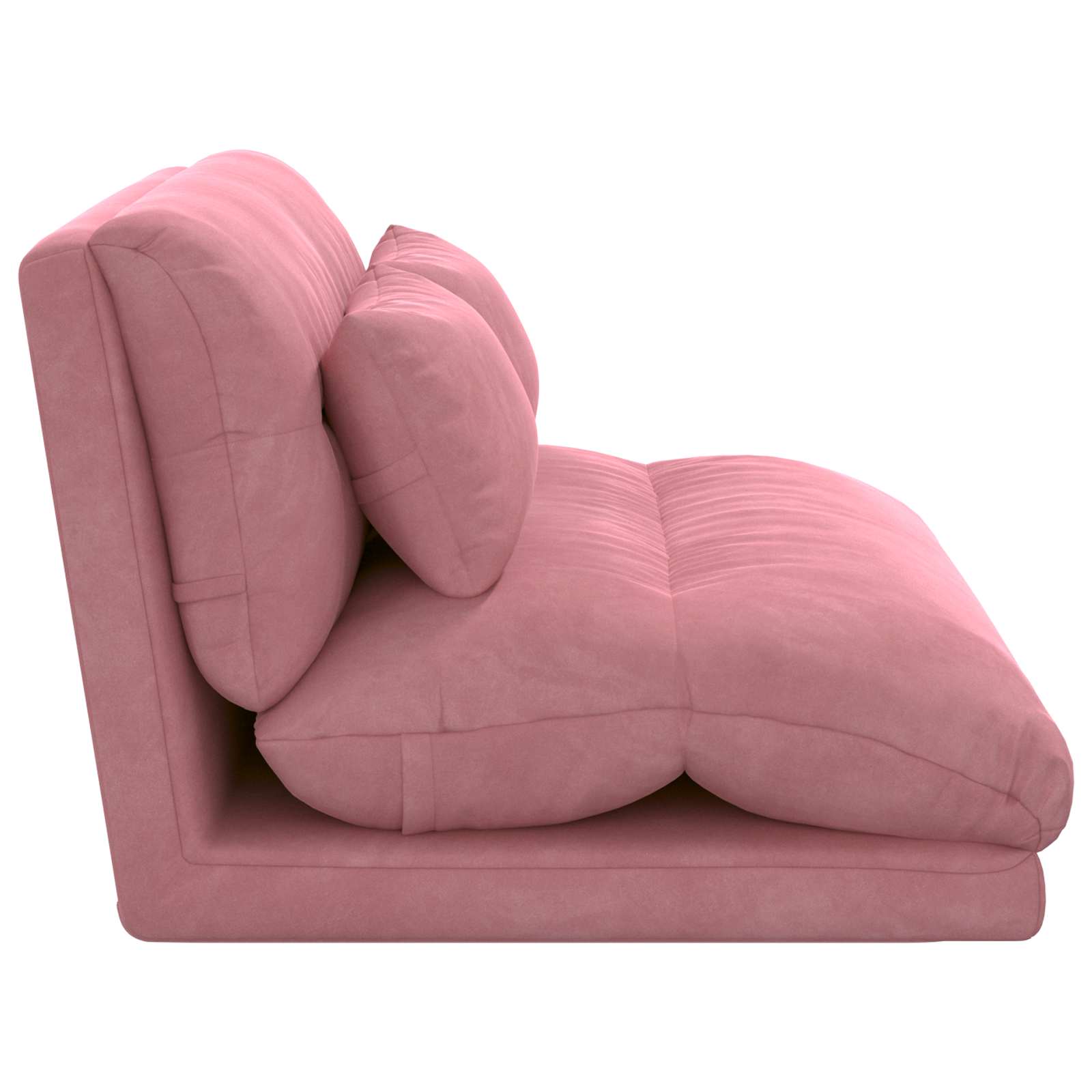 Verstellbarer Fußsessel Rosa Samt