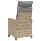 Liegestuhl mit Teeteller 62 x 64 x 112 cm Poly-Rattan