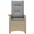 Liegestuhl mit Teeteller 62 x 64 x 112 cm Poly-Rattan