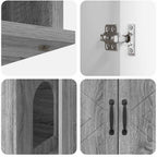 Katzenhaus Graues Sonoma 85 x 55 x 50 cm Holzwerkstoff
