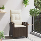 Verstellbarer Gartenstuhl Braun und Creme 56 x 60 x 112 cm