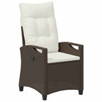 Verstellbarer Gartenstuhl Braun und Creme 56 x 60 x 112 cm