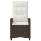 Verstellbarer Gartenstuhl Braun und Creme 56 x 60 x 112 cm