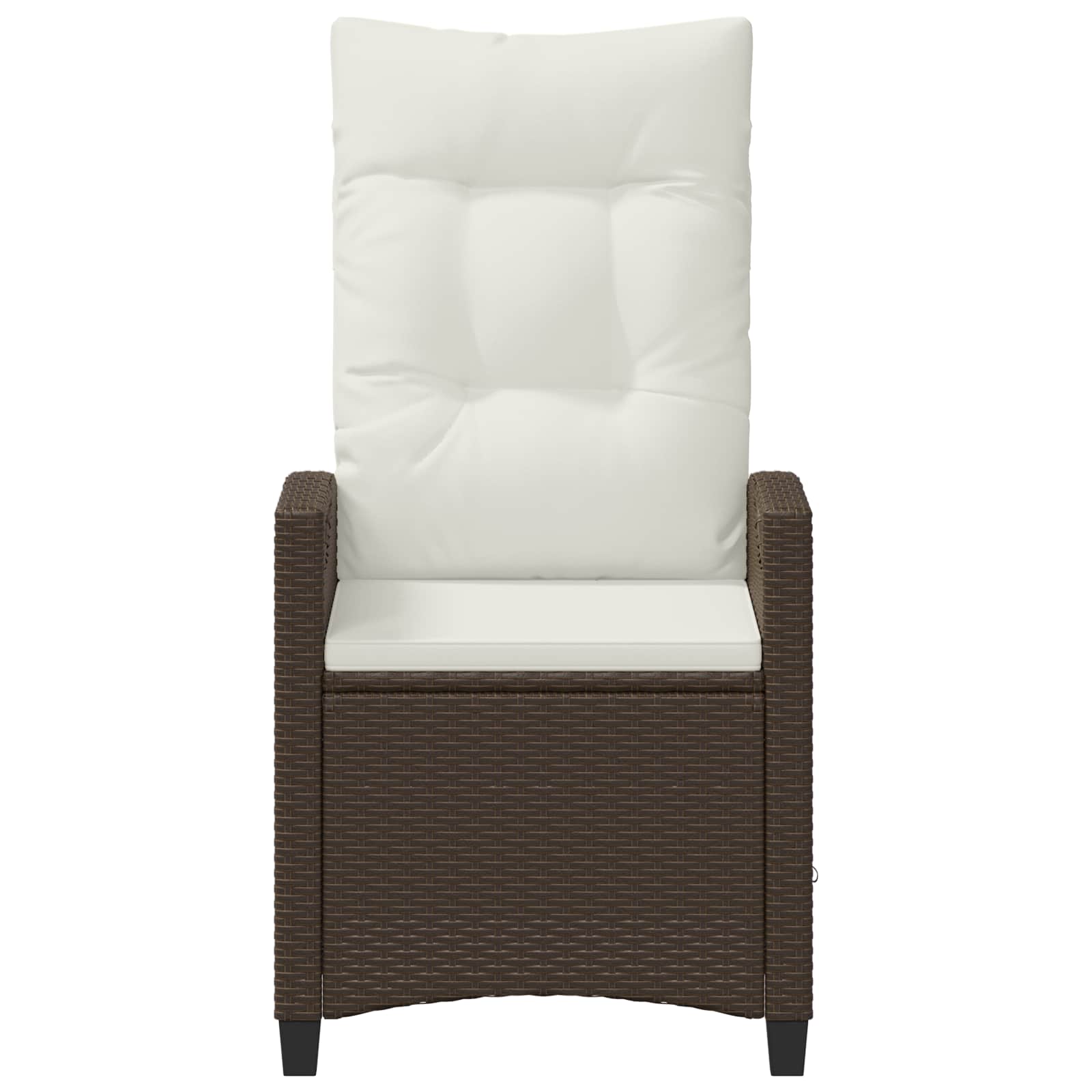 Verstellbarer Gartenstuhl Braun und Creme 56 x 60 x 112 cm