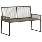 Bank Outdoor mit Kissen 4 pcs Grau und Dunkelgrau Poly-Rattan
