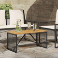 Tisch für Outdoor Schwarz und Braun 80 x 40 x 40 cm Poly-Rattan