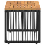 Tisch für Outdoor Schwarz und Braun 80 x 40 x 40 cm Poly-Rattan